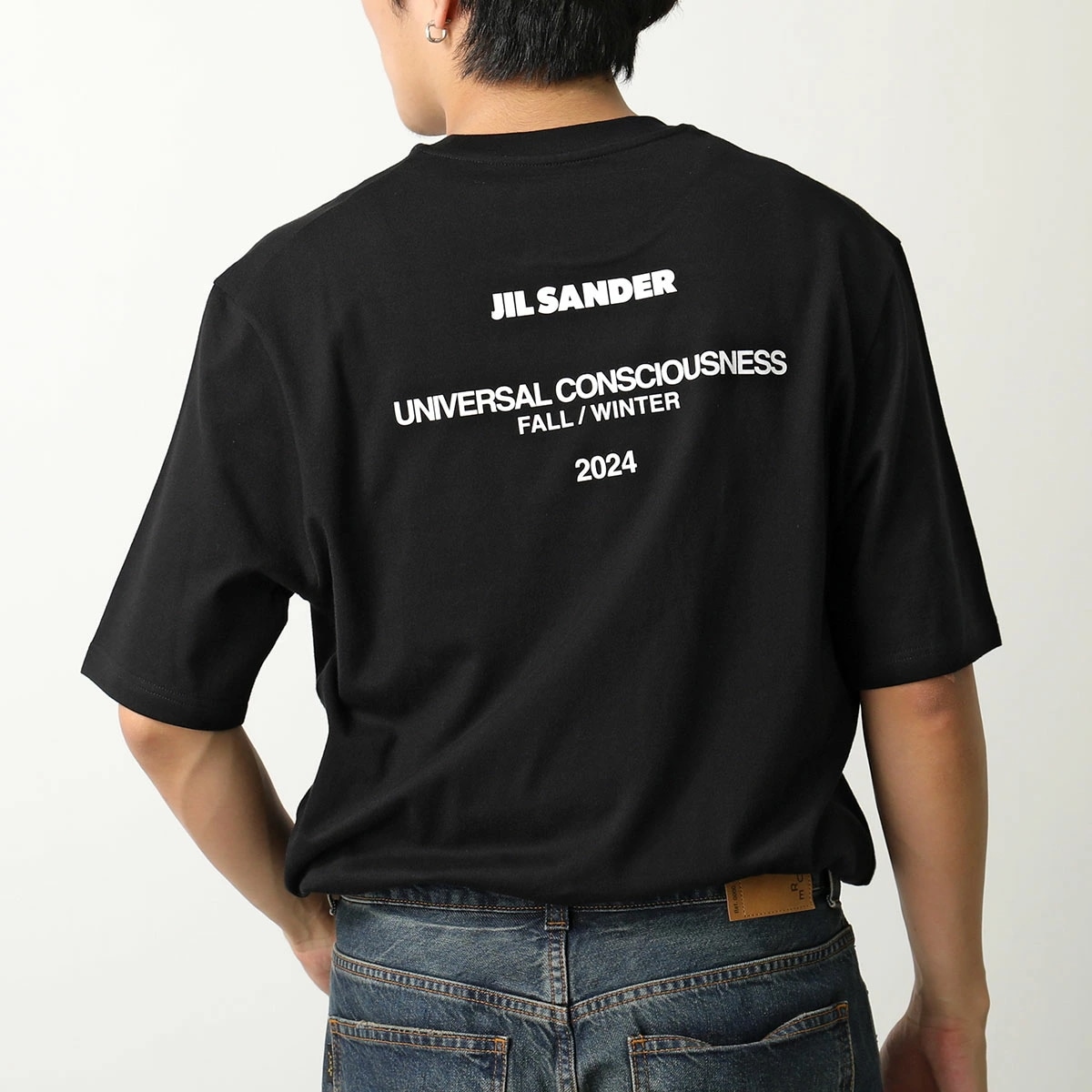 JIL SANDER ジルサンダー Tシャツ J22GC0189 J46219 メンズ 半袖 カットソー コットン ロゴT リラックスフィット クルーネック 001