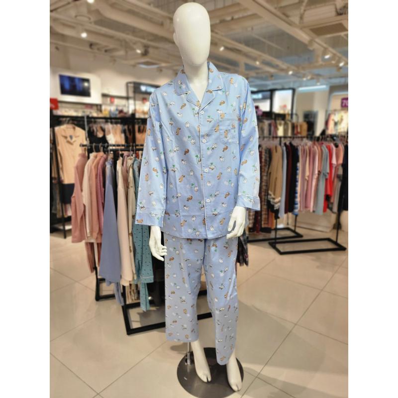 [始興店] シルケット綿ウサギプリント男性パジャマ MP6013