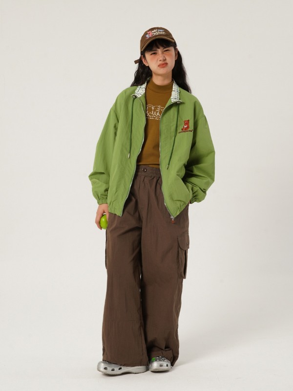 oddmakerオリジナルレトロ化学繊維ジャケットレディースデザイン刺繍日本のレトロカジュアルニッチジャケットトップ