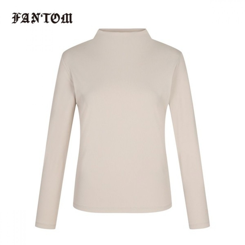 [Phantom] レディースリブ付きハーフネック長袖インナーTシャツ