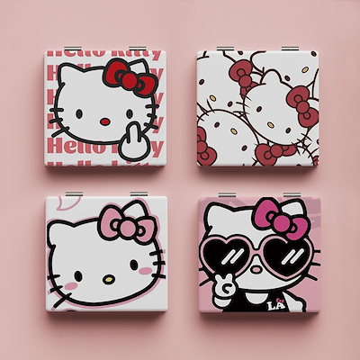 Qoo10] ハローキティの小さな鏡キティのかわいい化