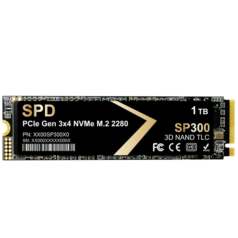 SPD 内蔵 SSD 1TB 5年保証 M.2 2280 PCIe Gen3x4 NVMe R: 3500MB/s W: 3200MB/s SP300-1TNV3