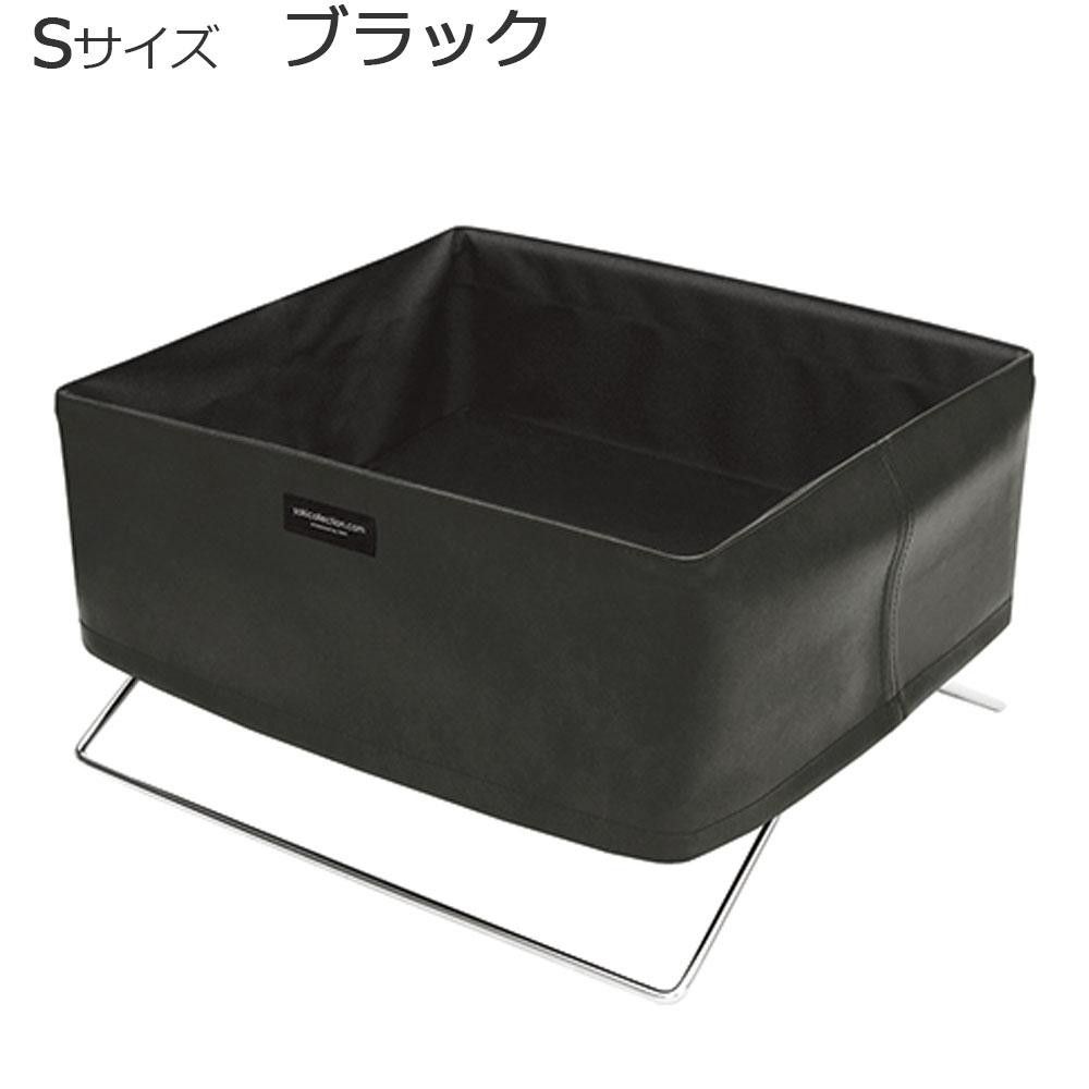 日本製 SAKI（サキ） ミニサイドワゴン 合皮 Sサイズ R-360 ブラック