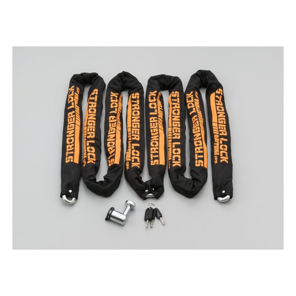 バイクロック 42mm幅チェーン φ12mmスチール合金 ストロンガーチェーンロック 4.0m D31240