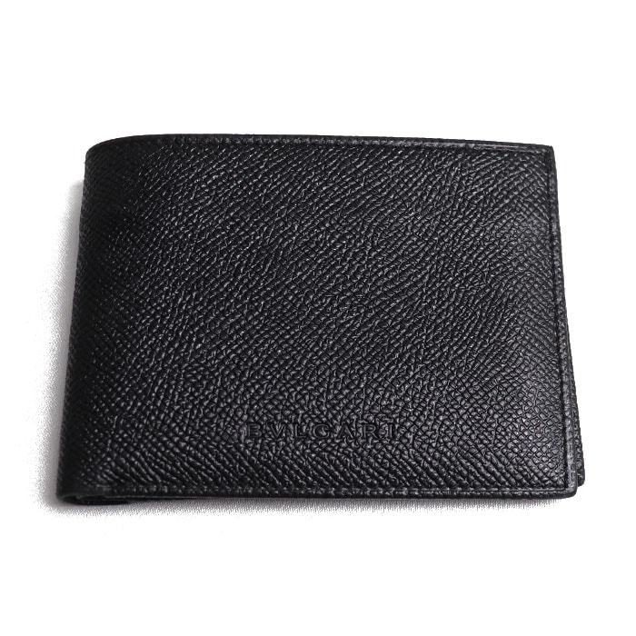 BVLGARI ブルガリ クラシコ 二つ折り財布 ブラック 20313 メンズ 中古