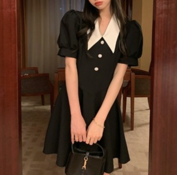 ワンピース デート ショート ショート丈 袖あり 半袖 かわいい 大人可愛い きれいめ シンプル カジュアル 大人 上品 おしゃれ お洒落 主役級 存在感 夏 10代 20代 30代 レディース