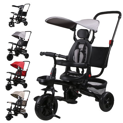 子供用三輪車 折りたたみ 三輪車 手押し棒 バイク かじとり 1歳 2歳 3歳 おしゃれ BTM 子供 こども おもちゃ 乗用玩具 キッズ プレゼント