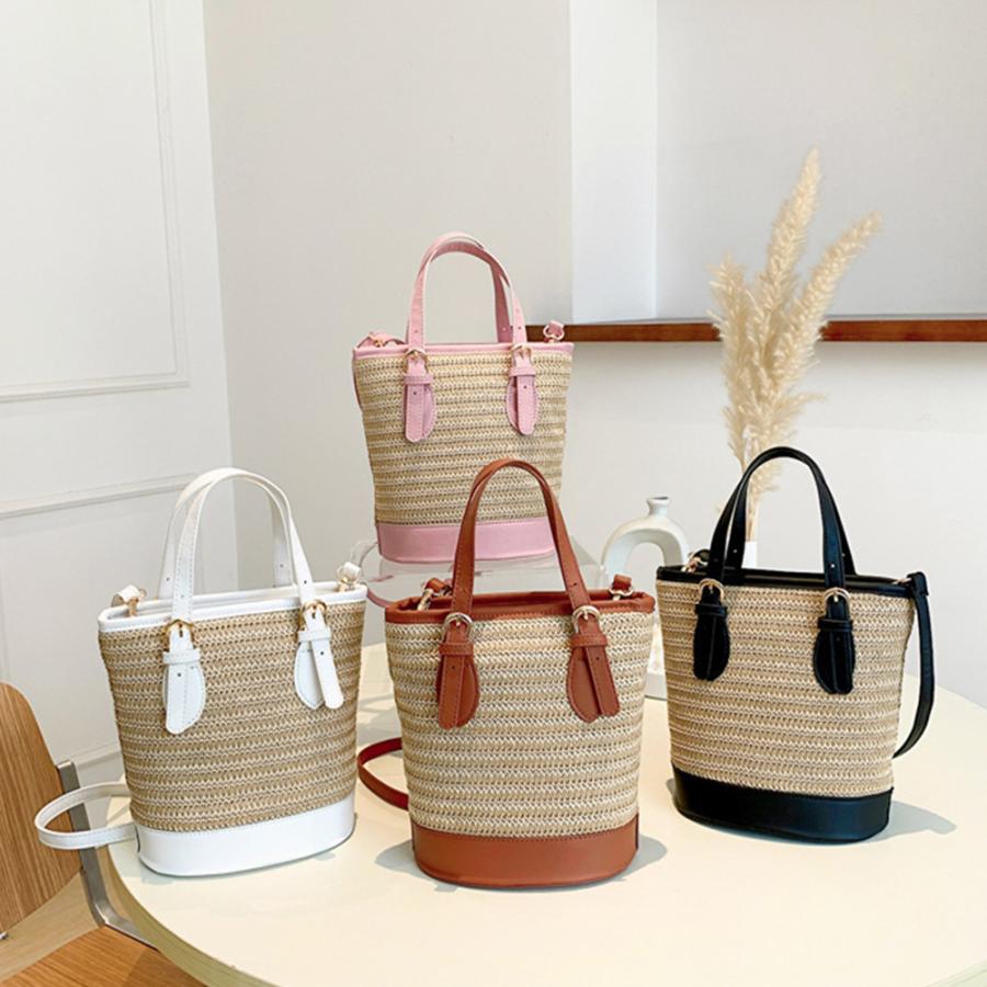 人気の新作先行発売かごバッグ 夏 ストローショルダーバッグ【短納期】