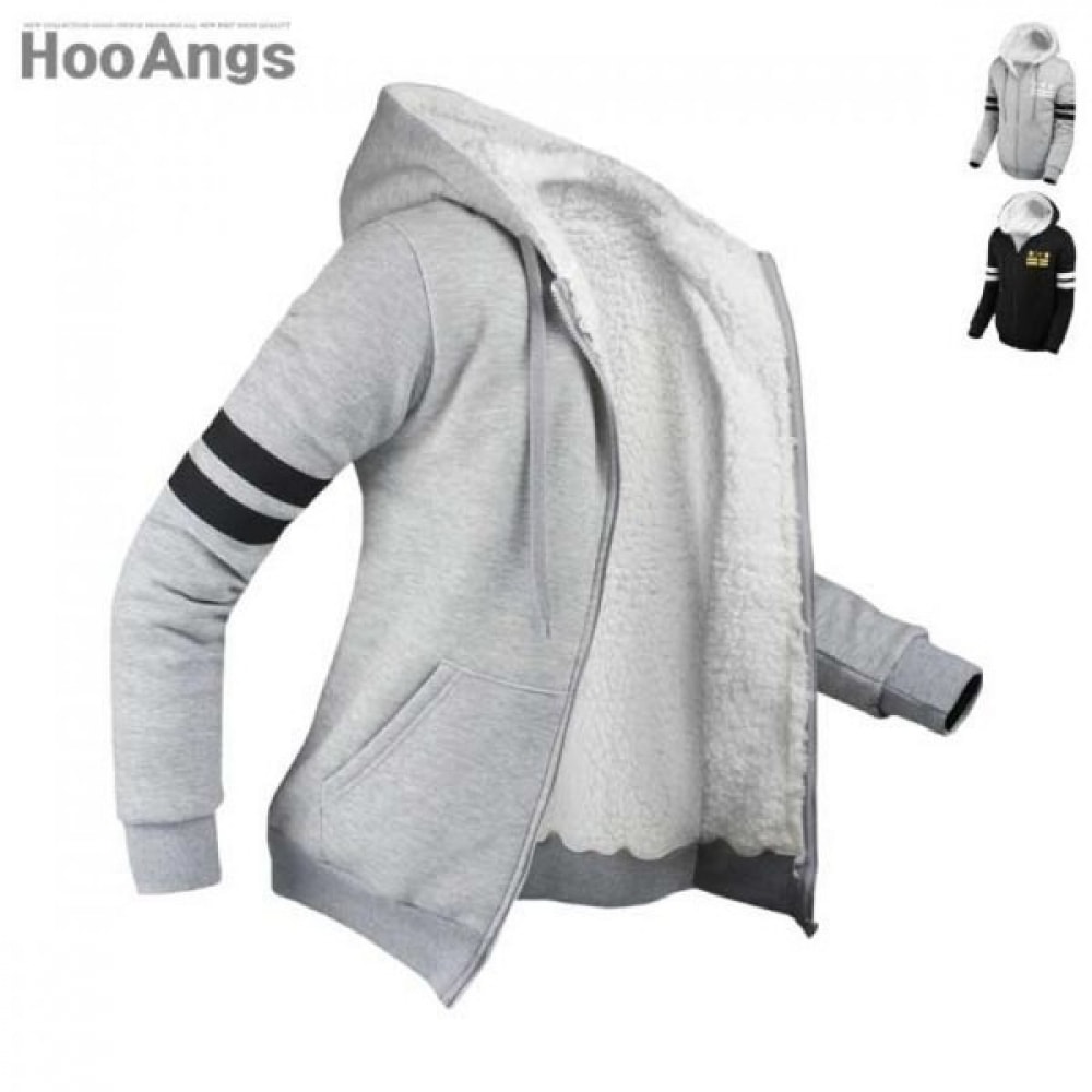 (ジュアンス) フリースダブルスリーブパーカージップアップ BMHD5119