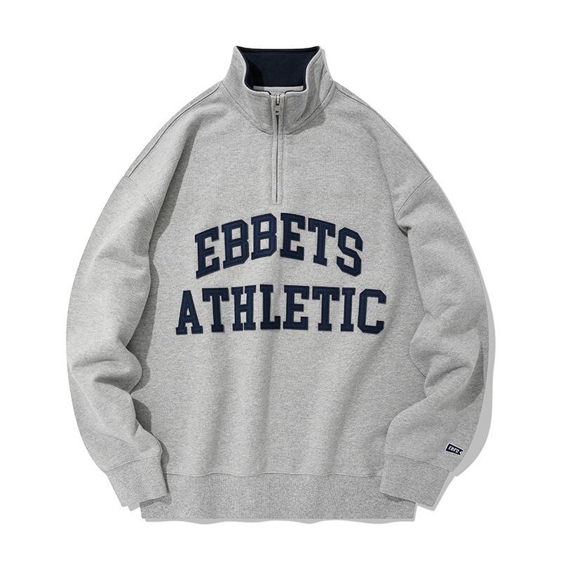 [EBBETSFIELD] Athletic Half Zip-Up Crew Neck