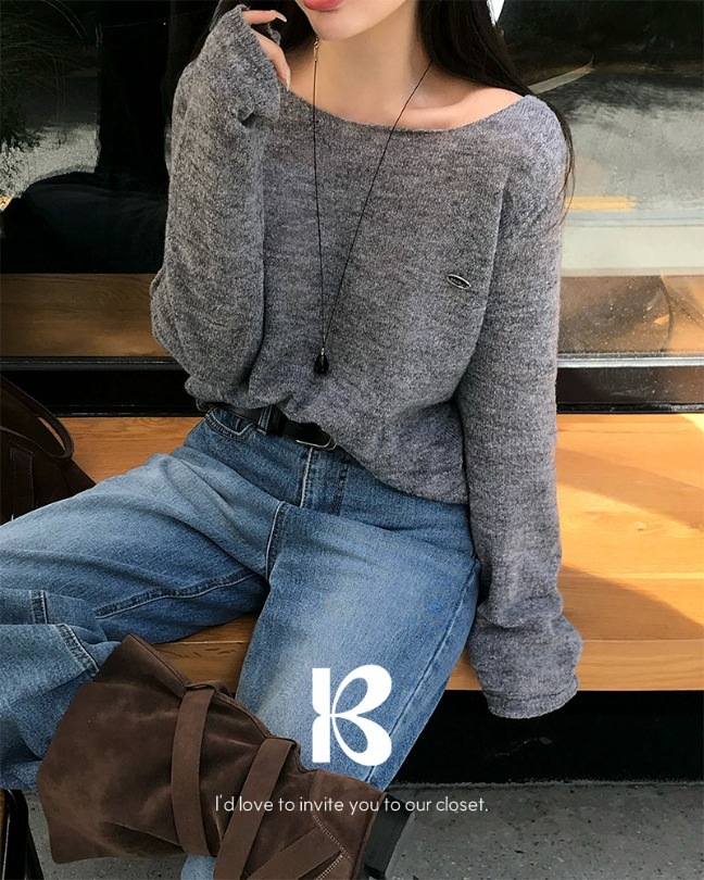 [25F/W NEW] ヘアリー ルーズフィットニット