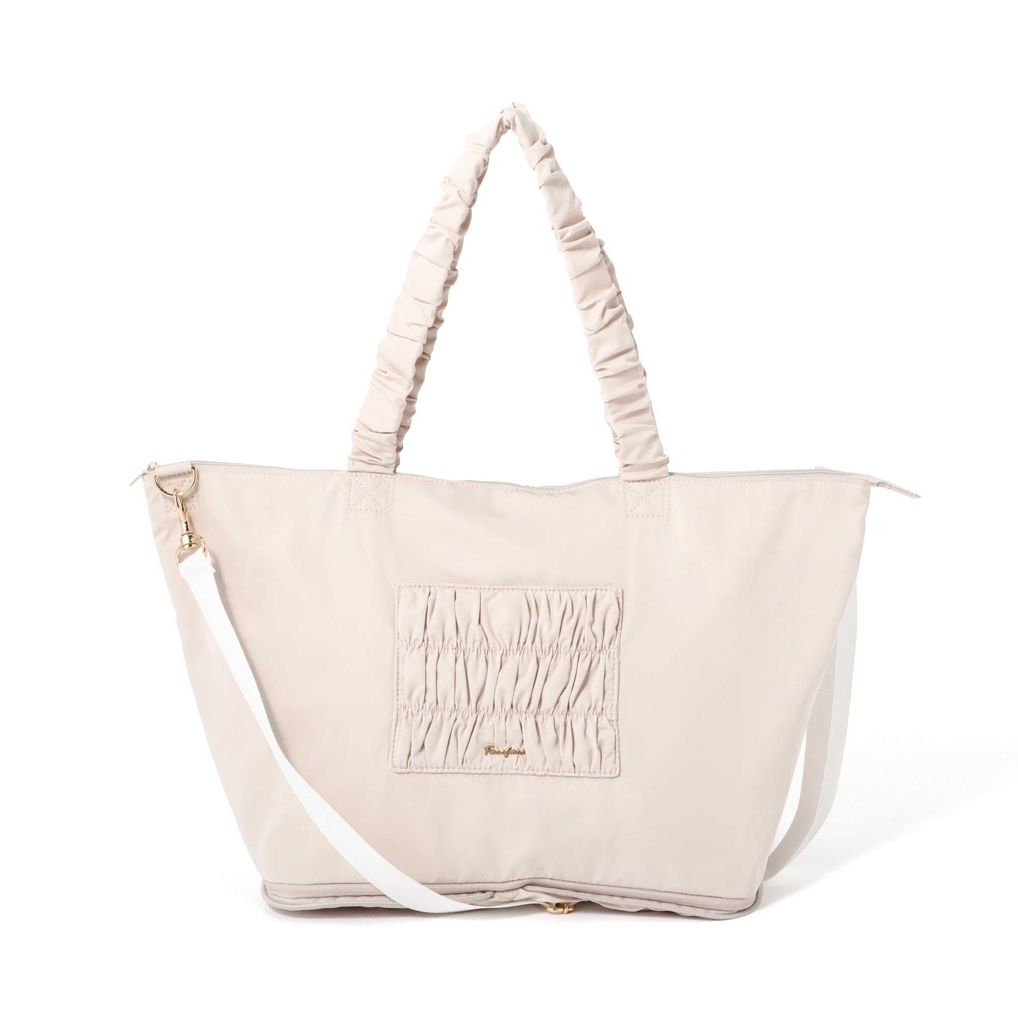 [Francfranc] フランフラン クラシックフラワー 2WAYキャリーオントート ライトピンク