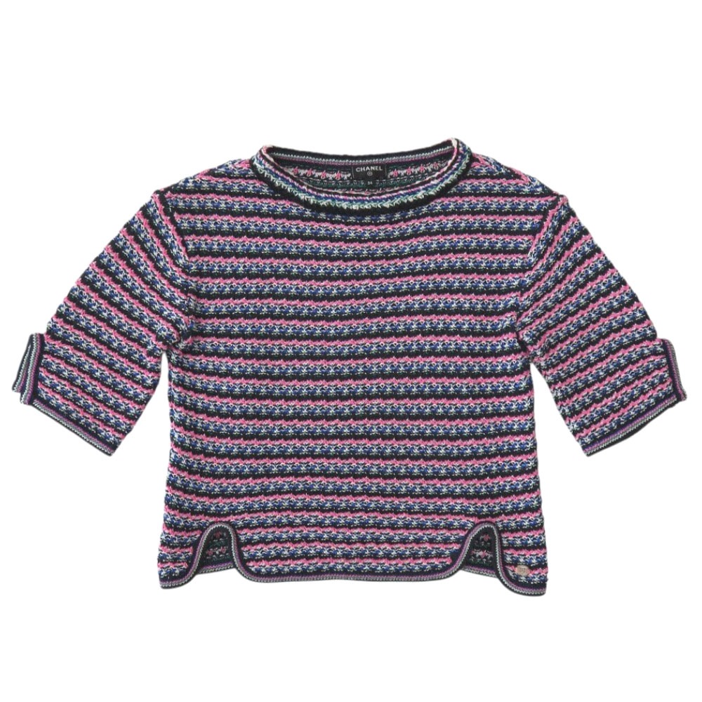 美品 半袖ニット ココマーク P56636K07412 ニット コットン ピンク 1430【中古】 レディース