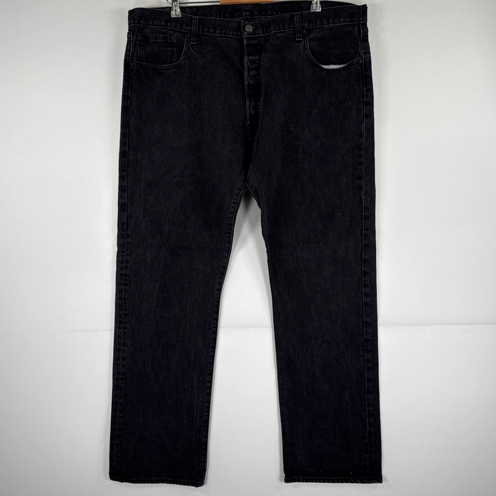 古着 デニムパンツ 501 ジーパン ストレート 大きいサイズ ボタンフライ ジーンズ ビッグサイズ w42 L32 ブラック メンズ