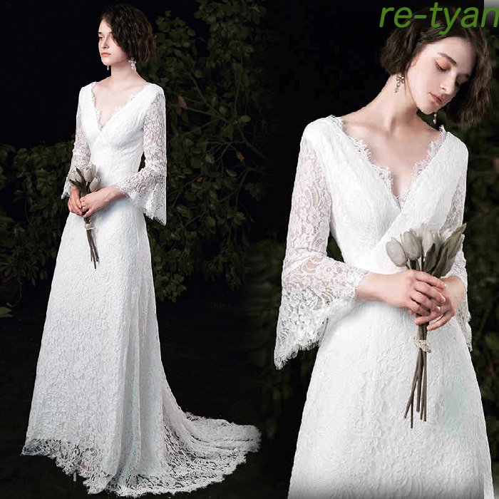 ウェディングドレス フォトウエディング 二次会 花嫁 エンパイア カジュアル 二次会ドレス 後撮り披 9,962円