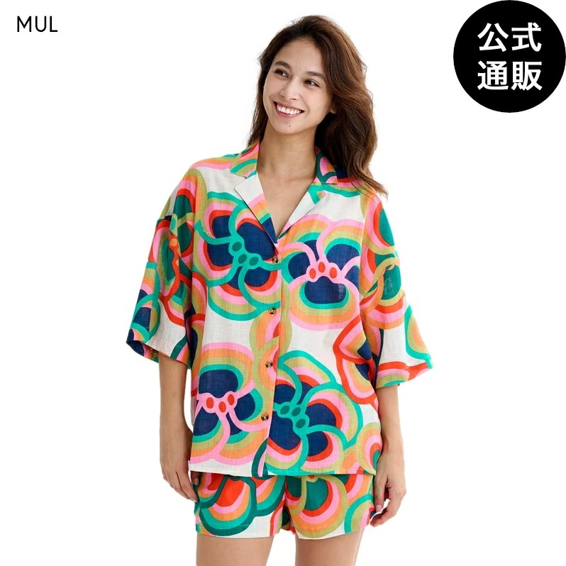 【OUTLET】 【MAMI WATA】 MAMI WATA BEACH SIDE SS WVN 半袖シャツ 【2025年夏モデル】