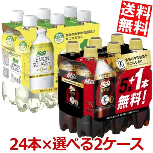 キ リ ン メッツシリーズ (メッツコーラorメッツプラスレモンスカッシュ) 480mlペットボトル 選べる48本セット (24本 2ケース)　特定保健用食品 特保 トクホ 機能性表示食品
