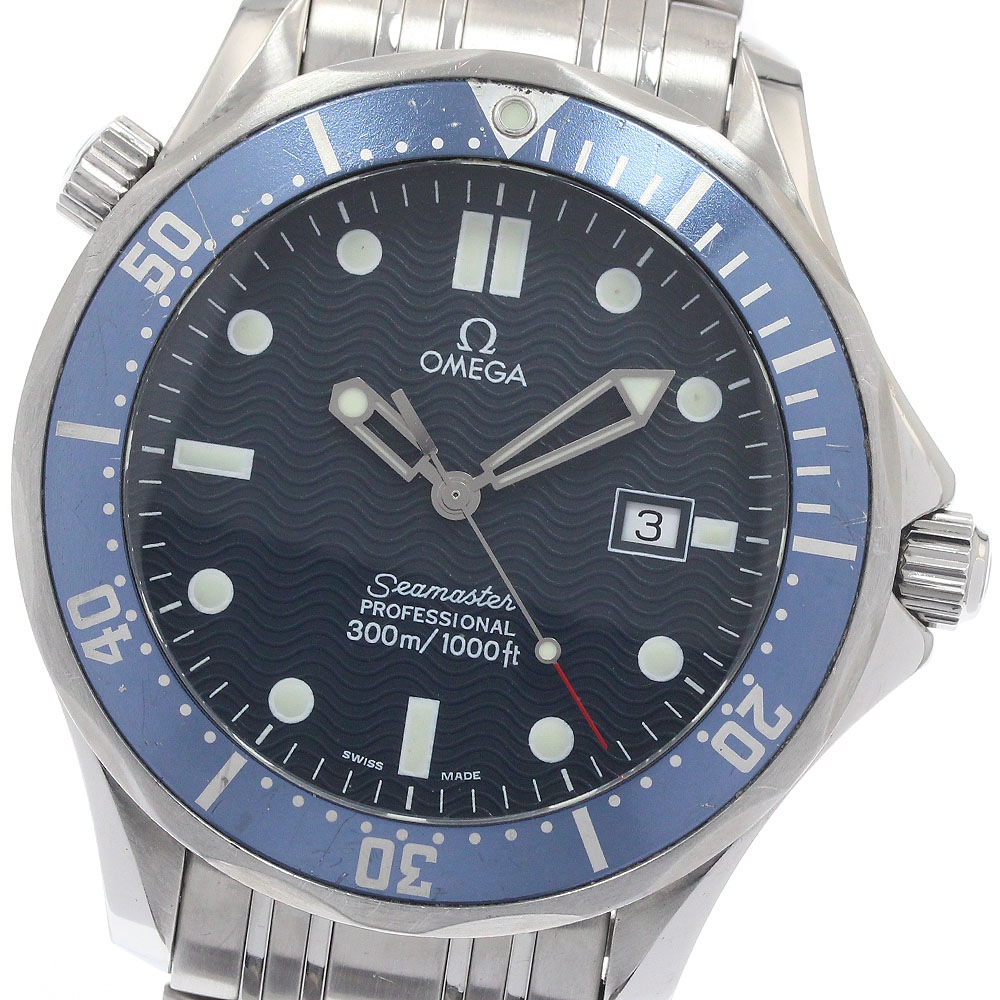 オメガ OMEGA 2541.80 シーマスター300 デイト クォーツ メンズ _950982【中古】