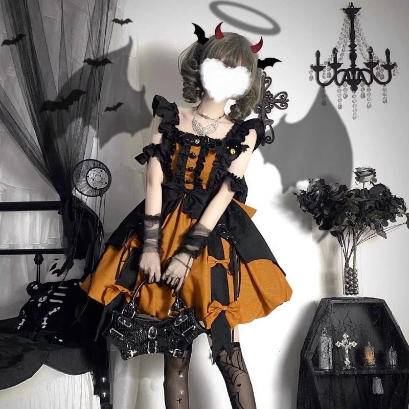 【早い者勝ち！】2025ハロウィン衣装 コスム かわいいコスプレ レディース 仮装 女ロリータ 女性ワンピースショートスカート Jkセット ハロウィン コスプレ 肝試し ホラー イベント 子供