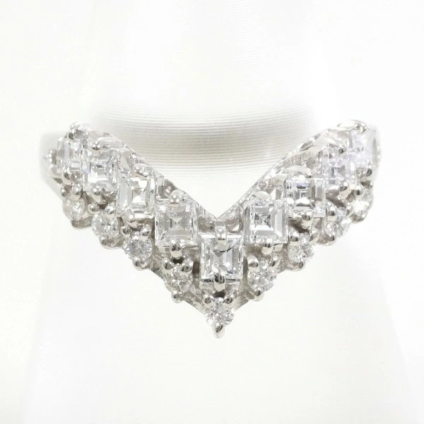 PT900 プラチナ リング 指輪 8号 ダイヤ 0.53 総重量約4.0g ジュエリー 中古