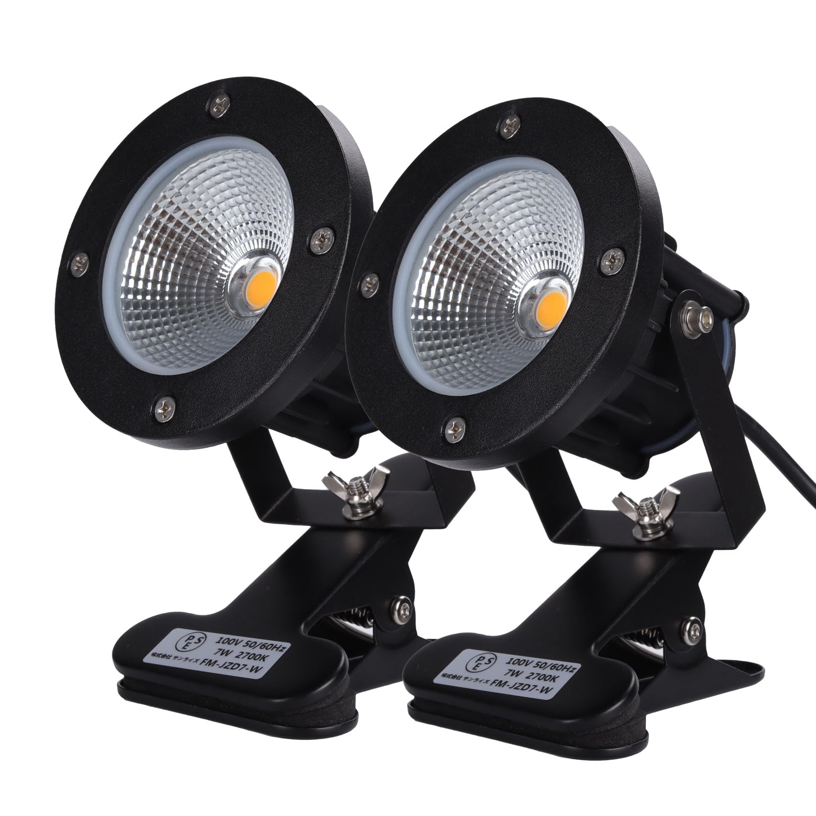 電球色 防水 LEDクリップライト 小型 防雨 防水型 7W 60W型相当 スイッチなし コード長3m 看板用 黒板用照明 店頭看板 デスクスタンド アームライト ピッコロライト エクステリアライト