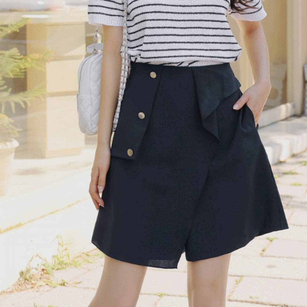 Click & Funny エレガントフィットスカートパンツ [FREELサイズ]