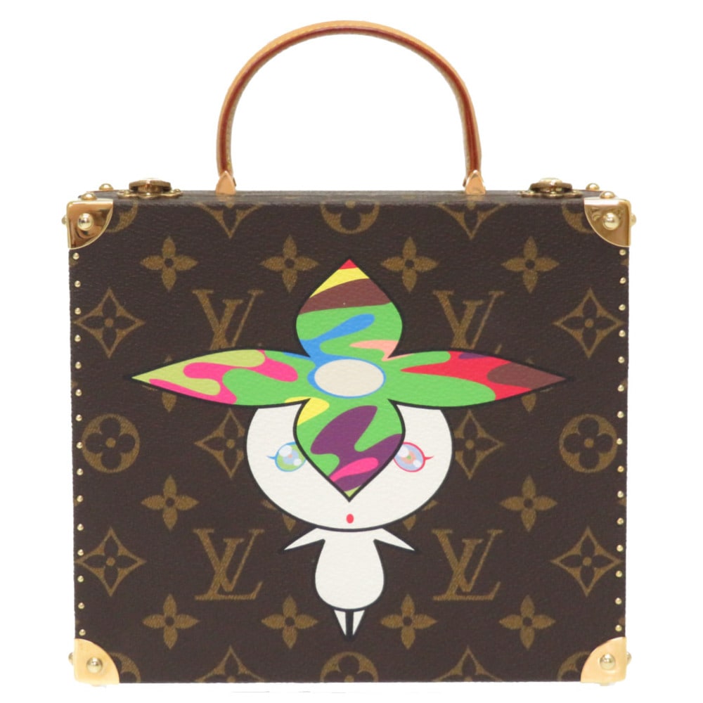 新品同様 フラワーハットマン ジュエリーボックス 村上隆 モノグラム ハンドバッグ モノグラムキャンバス/モノグラムキャンバス ブラウン LV 0008【中古】 レディース