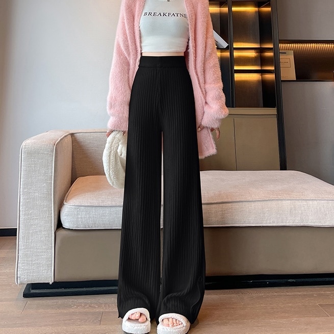 ボトムス パンツ ニットパンツ ロングパンツ ウエストゴム サイドボタン かわいい 大人可愛い きれいめ シンプル 上品 おしゃれ かっこいい カジュアル こなれ感 個性的 主役級 存在感 抜け感