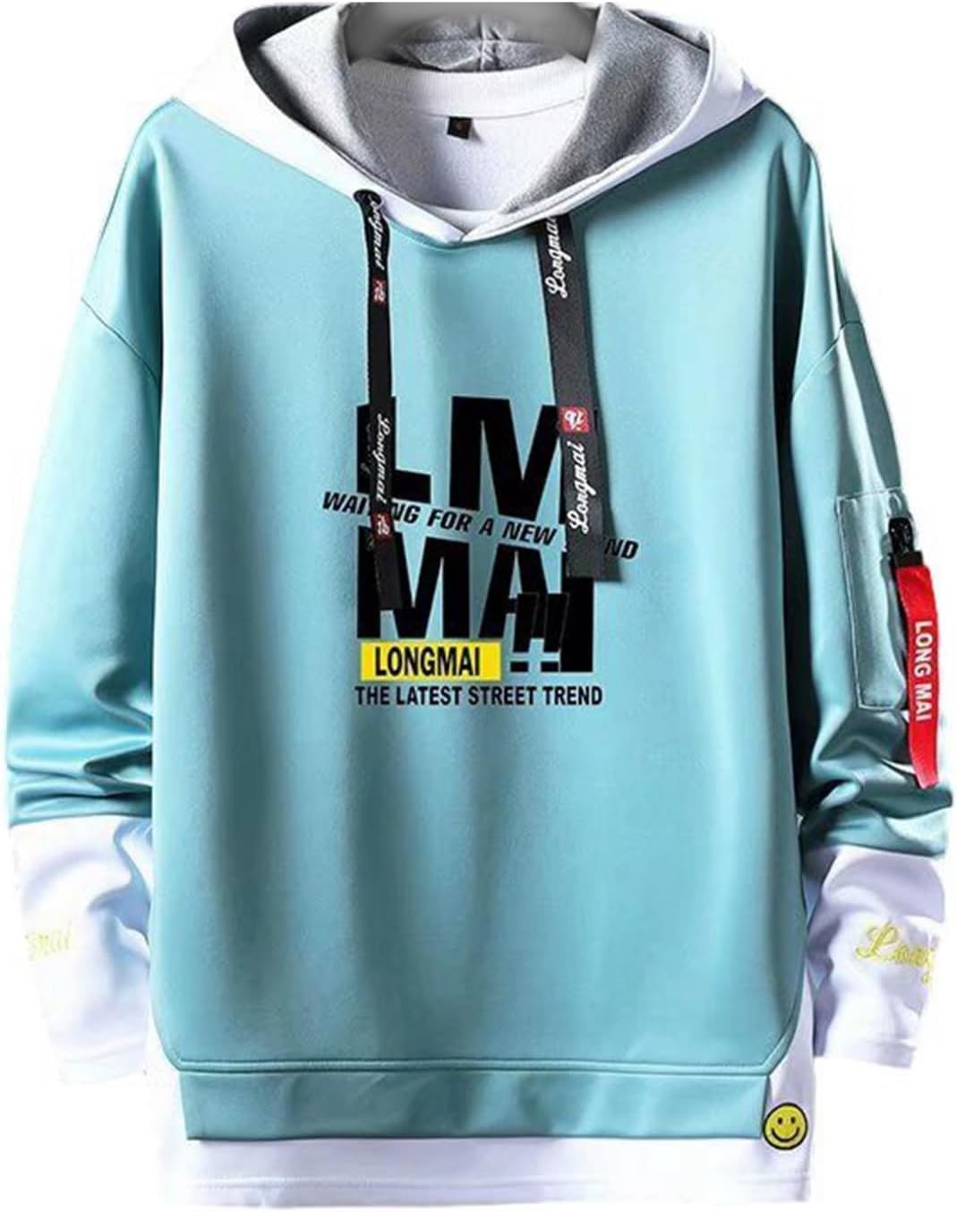 プルオーバー フード付 パーカー スウェットパーカー メンズ レイヤード風 秋冬 長袖 お洒落 トレーナー 厚手 気持ちいい 英字柄 快適 部屋着 普段着 贈り物 リブ裾 ヒップホップ 上着 5,146円