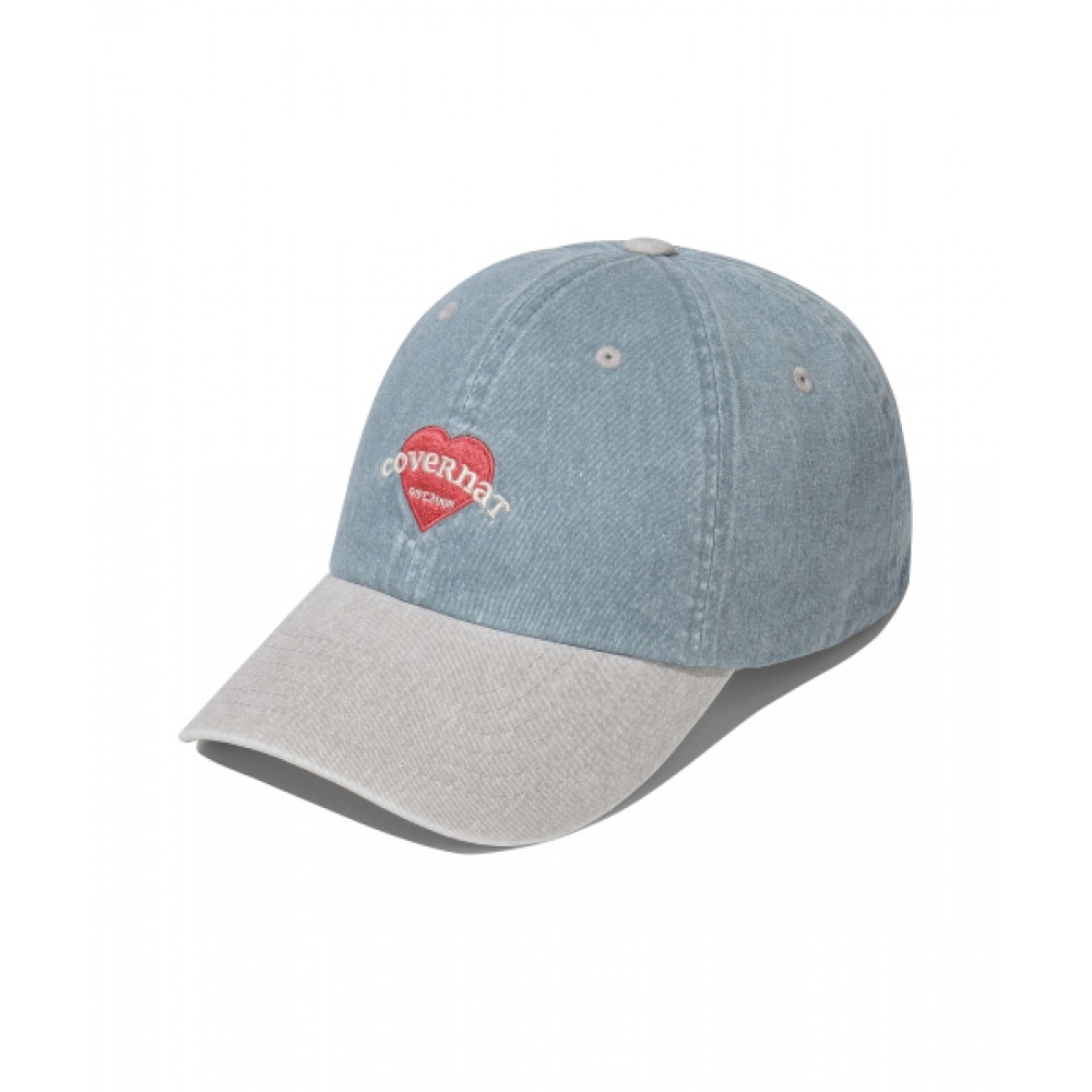 COVERNAT WOMAN [スタンダードフィット] クローバーハートクーパーロゴハートボールキャップブルー