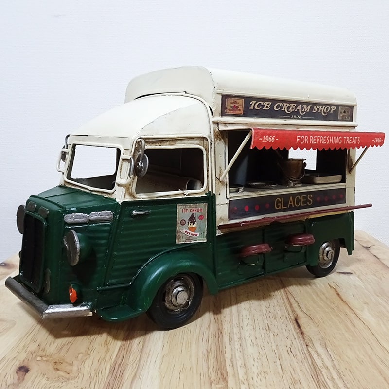 ビンテージカー 可愛い アイスクリーム車 ブリキ おもちゃ オブジェ アメリカン 雑貨 置物 ポップ ヴィンテージ アンティーク ガレージ かわいい インテリア おしゃれ サーファー カフェ 店舗 5,933円