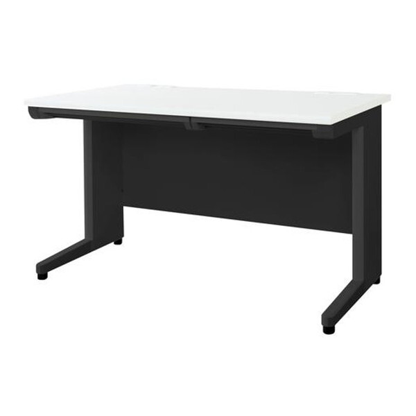 法人限定 Netforce LHD-127B-W-BK-WH 天板ホワイト 本体ブラック 平机 (W1200mm) メーカー直送
