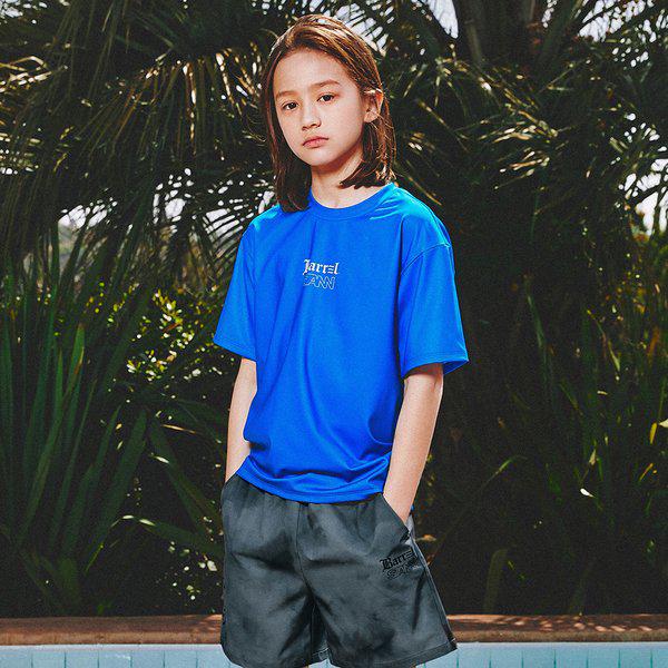 [] SANN キッズルーズフィット半袖ラッシュガード ブルー (B5SKWRG352BLU)