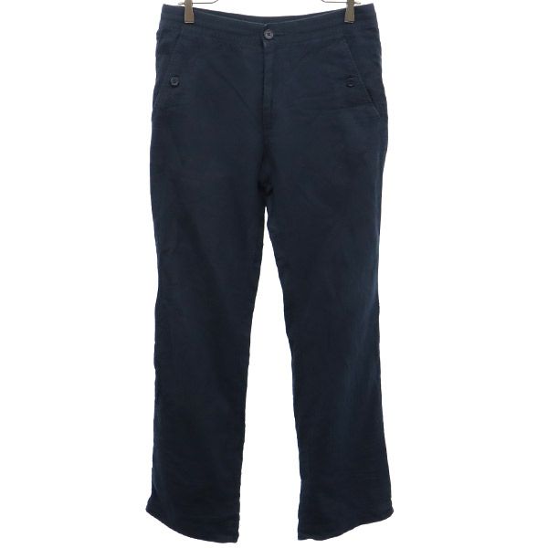 リネンブレンド パンツ 3 ネイビー メンズ