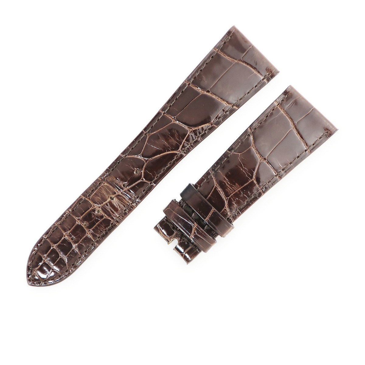 パテックフィリップ PATEK PHILIPPE 腕時計パーツ 純正 クロコダイル ブラウン クロコ ベルト ストラップ シャイニー 艶有り 21ｍｍ ブラウン 茶 【中古】 22,714円