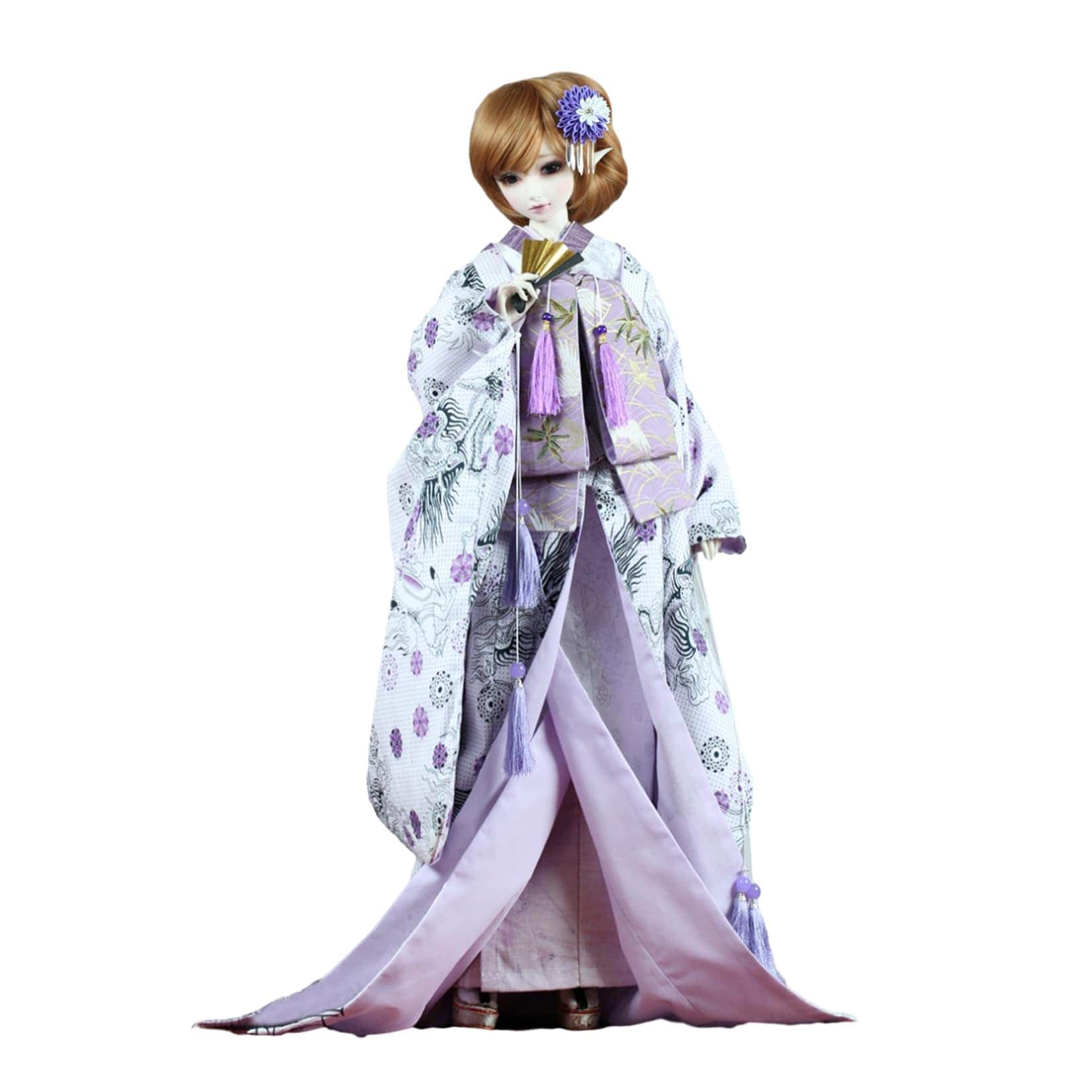 蘭亭集夢 1/3 1/4 1/6 スケール BJD 球体関節人形 服 花魁 花嫁 昶弥 女の子 着物 晴れ着 8点セット 振袖 着物 和柄 花柄 可愛い ドール 人形服 着せ替え 服 仮装 服セット