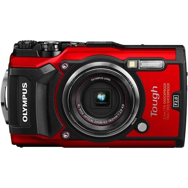 【中古】オリンパス OLYMPUS デジタルカメラ Tough TG-5 レッド 1200万画素CMOS F2.0 15m 防水 100kgf耐荷重 GPS+電子コンパス&内蔵Wi-Fi TG-5