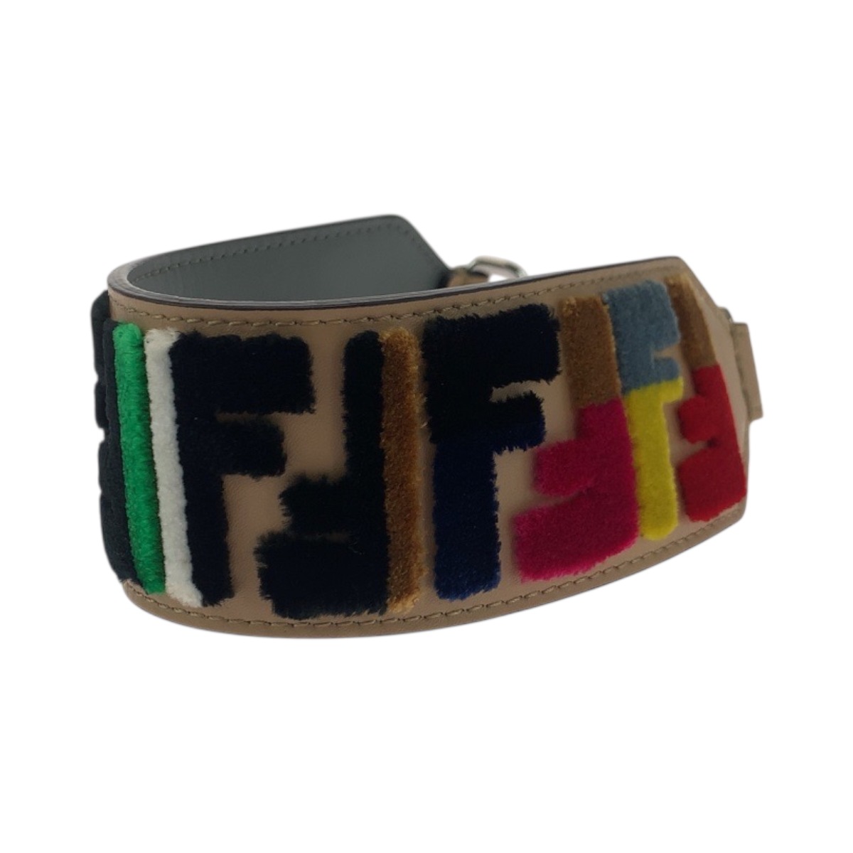 美品 ズッカ ユー ミニ ベージュ マルチカラー レザー ショルダーストラップのみ レディース 504172