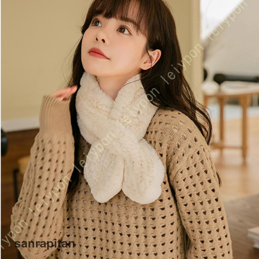 年末メガセール ファー マフラー レディース 冬 かわいい ティペット ファー おしゃれ ふわふわ 巻きつける 冬 定番 柔らかい ソフト 首元 防寒 秋冬 無地 フェイクファーファー マフラー3枚購