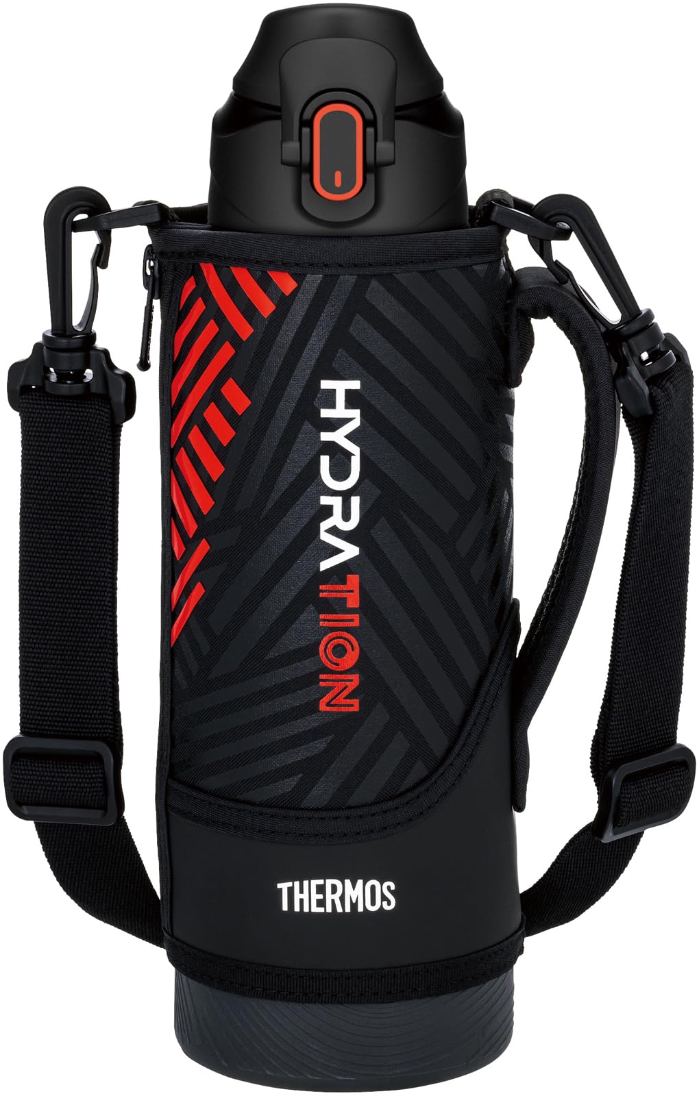サーモス 水筒 真空断熱スポーツボトル 1L ブラックオレンジ 保冷専用 子供用 ポーチ付き 肩に優しいストラップ FJS-1000F BKOR 4,844円