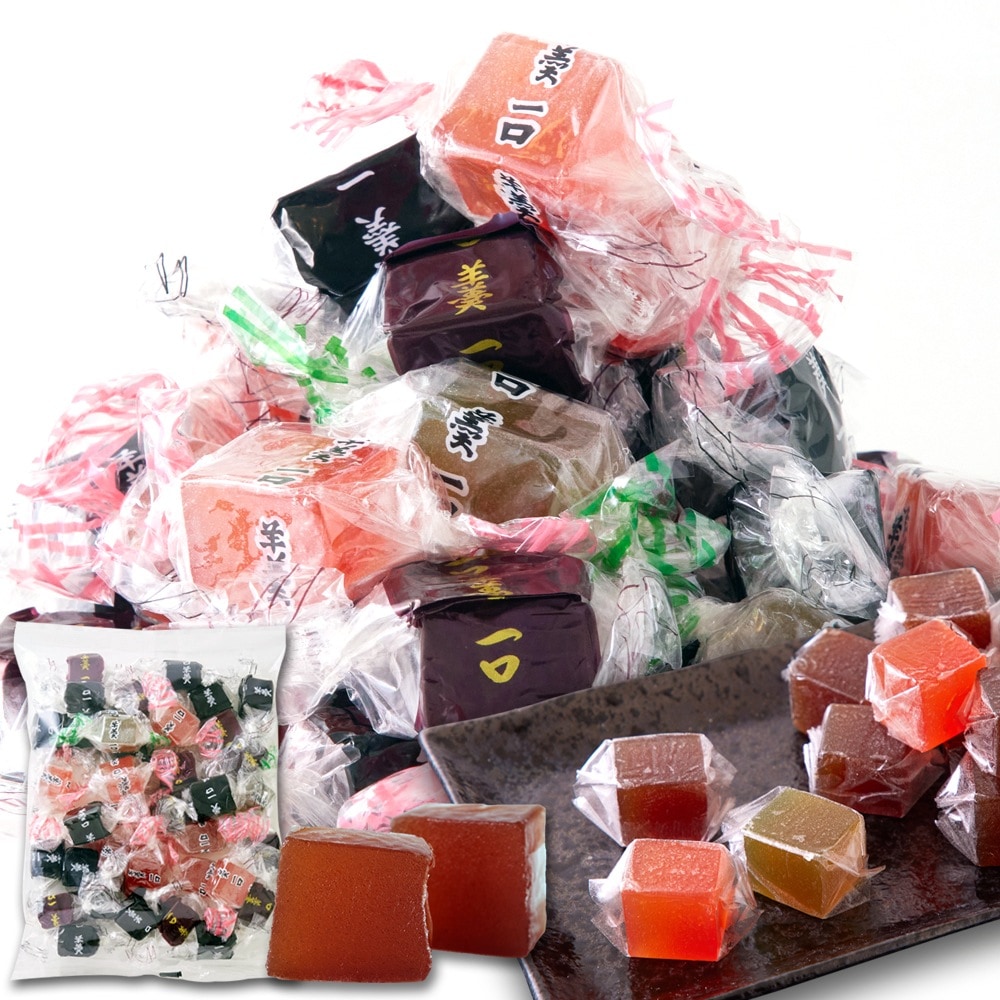 ２ｋｇ 食べやすい一口サイズのようかんを大容量でお届け お徳用 一口ようかん500gを4セット 優しい甘さの羊かんを3種類詰め合わせてどっさり500gを４セット