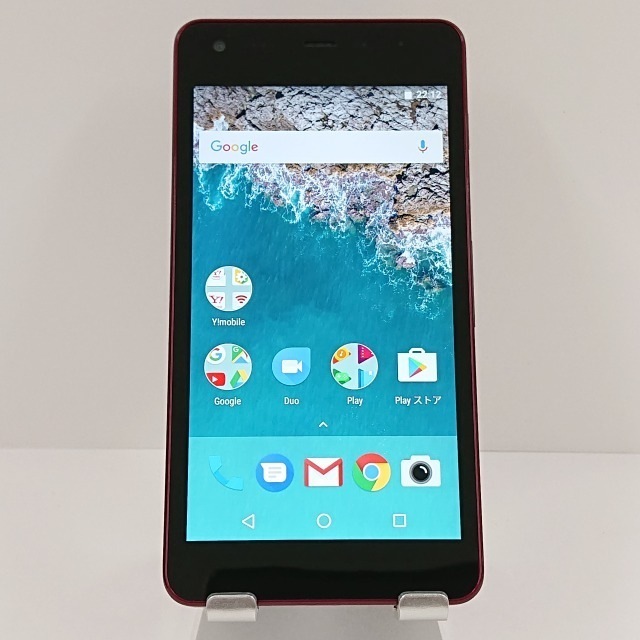 Android One S2 Y!mobile レッド 送料無料 本体 c06816 【中古】
