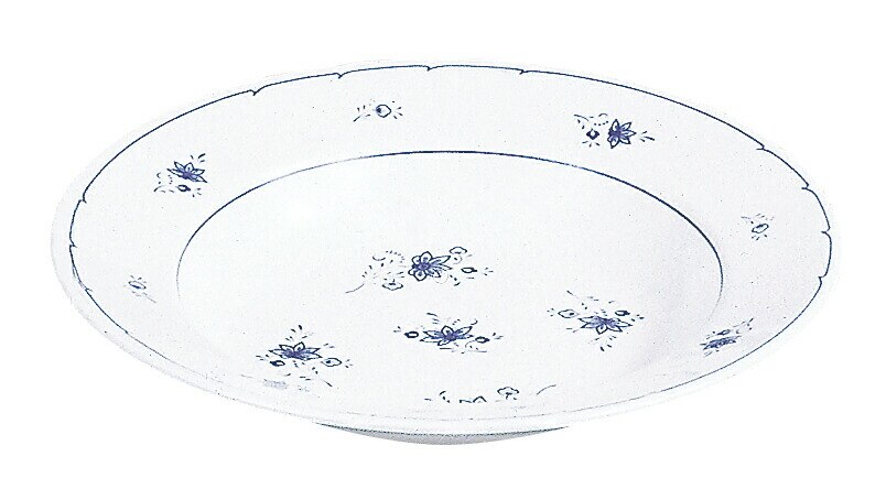 （まとめ買い）メラミン洋食器 ビューティフラワー スープ皿 BF-8 [x3]