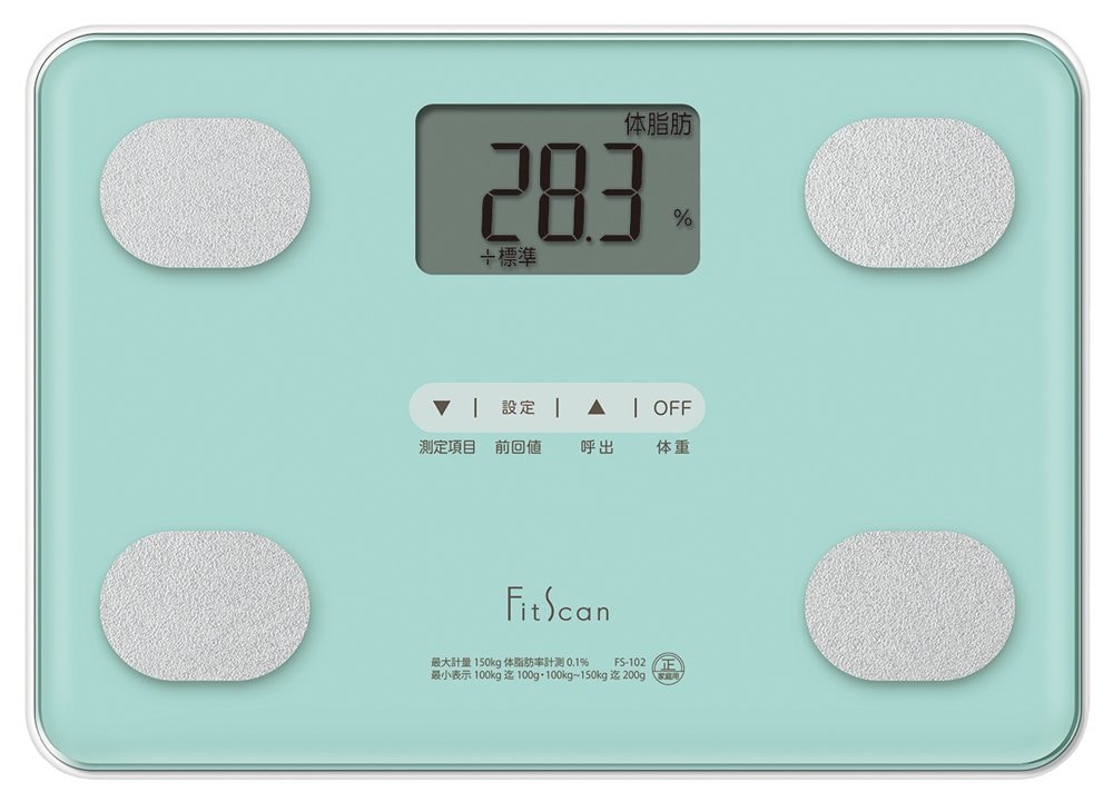 タニタ 体重 体組成計 グリーン FS-102 GR フィットスキャン 乗るだけで電源オン