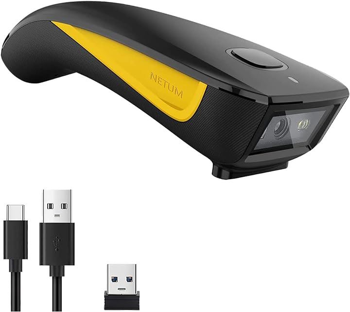C750バーコードスキャナー 2次元 Bluetoothワイヤレス1D 2D QRミニUSBバーコードリーダー プリントデジタルスキャナー ポータブル PCラップトップ (C750)