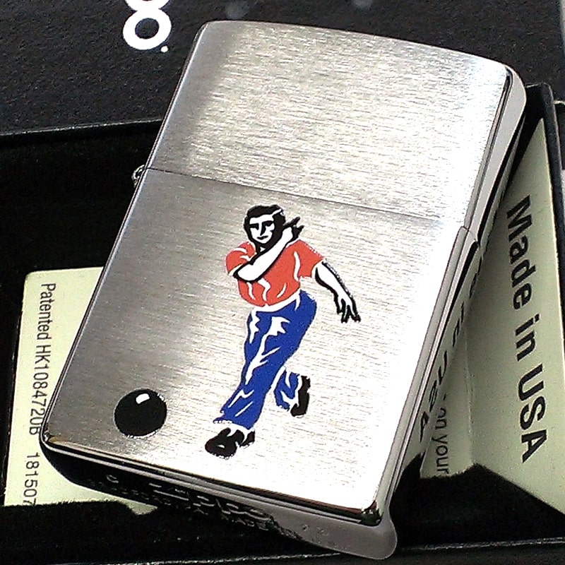 ZIPPO ライター ボーリング オールドデザイン ジッポ スポーツシリーズ おしゃれ シンプル レトロ シルバー かっこいい メンズ ギフト プレゼント