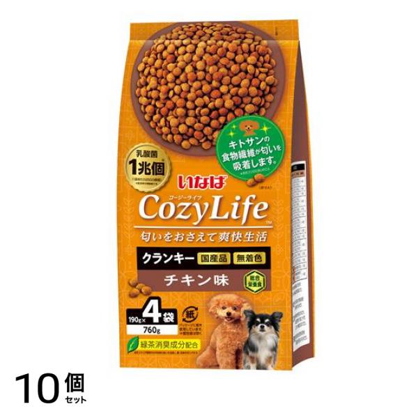 いなば Cozy Life(コージーライフ) クランキー 犬用 チキン味 190g (×4) 10個セット