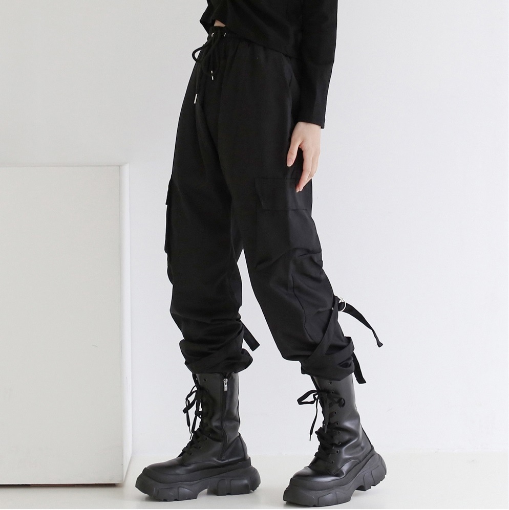 Rings strap jogger pants 2色 新商品 韓国人気 女性服 肝節期 韓国ファッション ストリートファッション