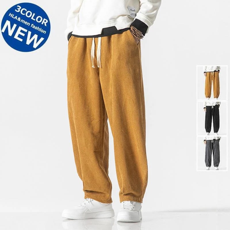 ワイドパンツ コーデュロイ メンズ ゆったり サルエルパンツ 無地 ワイド ボトムス ロングパンツ イージーパンツ 春秋冬 おしゃれ
