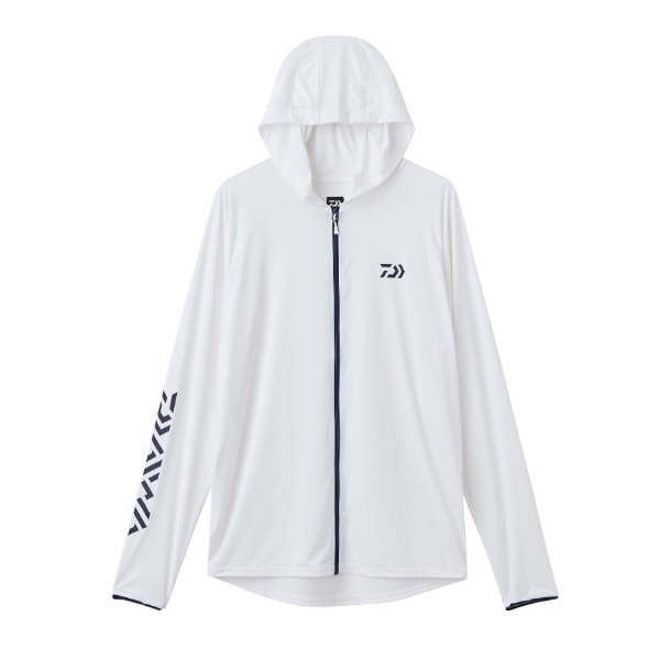 ダイワ ウェア DE-6125 ICEDRY フーディーラッシュガードフルジップ ホワイト 2XL